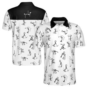 Funny Golf Stick Icon Baseball Shirt Customize Name, Gifts For Golfers 3D Polo Shirt Size S-5XL