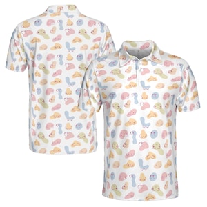 Polo divertido para hombre, color pastel, con dibujo de senos, tallas S-5XL