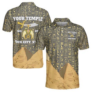 Personalized Masonic Noble Shriner Men&#39;s Polo Shirt S-5XL