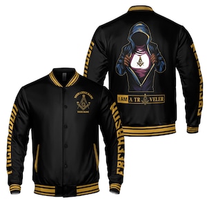 Customized I Am A Traveler Freemason Masonic Varsity Jacket S-5XL