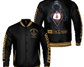 Customized I Am A Traveler Freemason Masonic Varsity Jacket S-5XL