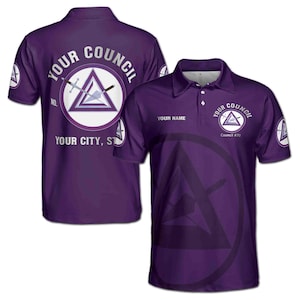 Customize Name Council Royal and Select Masters Freemasonry Men&#39;s Polo Shirt S-5XL