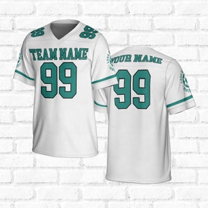Custom Team Name Name Number Color Multi Color 3D All Over Print Football Jersey Shirt Size S-5XL