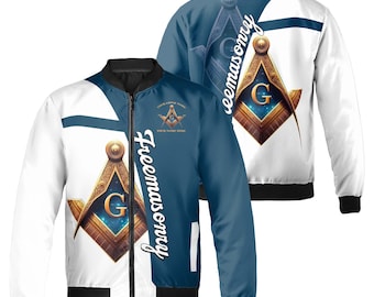 Personalized Freemasonry Master Mason Emblem Bomber Jacket S-5XL