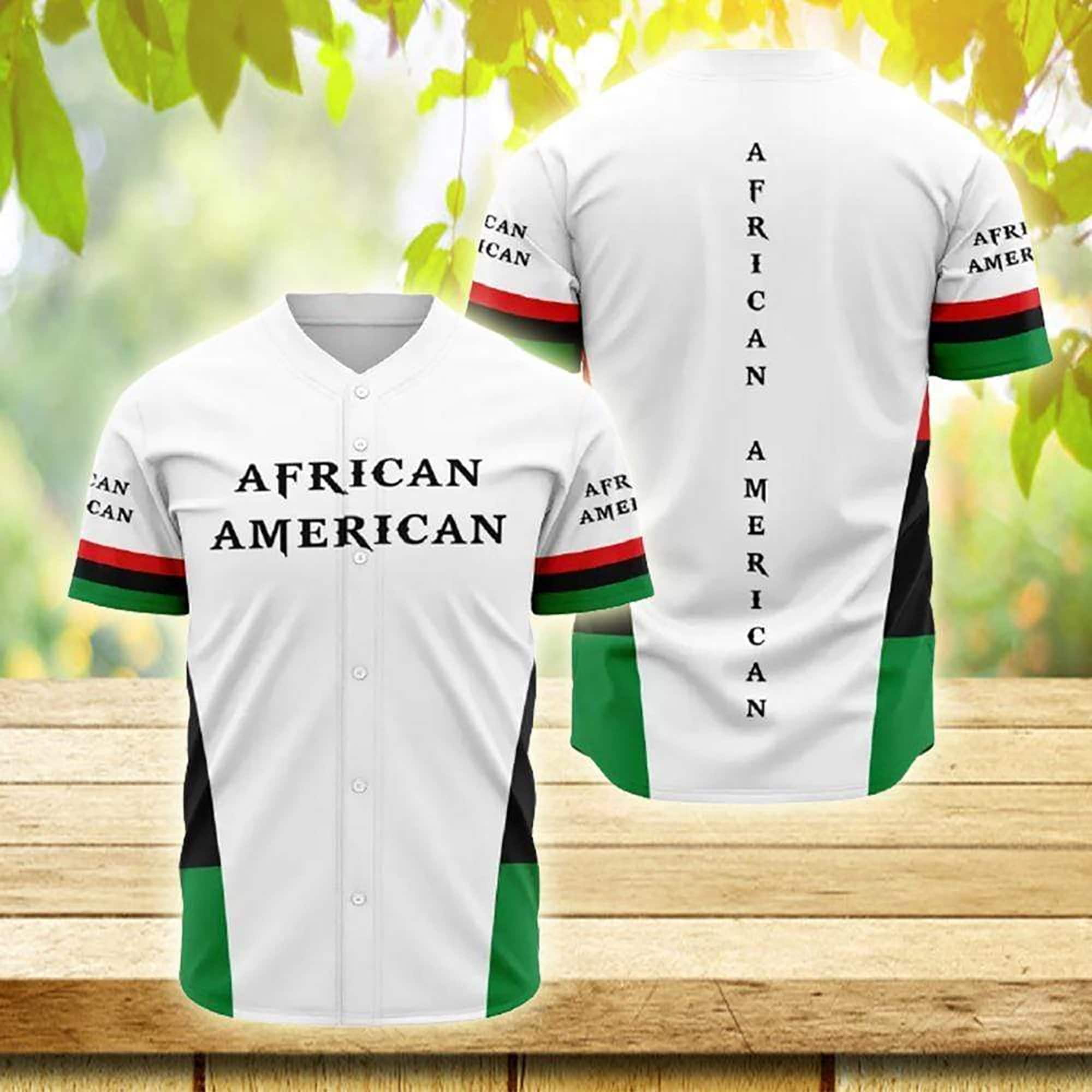 African American Personalized Team Name 3D All Over Print Baseball Jersey Shirt Size S-5Xl Teebeepro Design Foryou