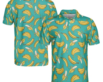 Funny Banana Pattern Golf Men's Polo Shirt S-5XL - Etsy