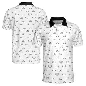 Polo divertido para hombre con dibujo de senos de mujer tallas S-5XL