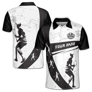 Custom Name Let&#39;s Play Tennis Men&#39;s Polo Shirt S-5XL