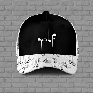 Lustige Golfschläger-Ikonen-Baseballmütze Fertigen Sie Namen, Geschenke für Golfer 3D-Baseballmütze besonders an