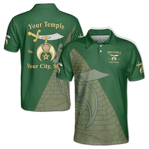 Custom Temple Shriners Noble Ancient Egypt Men&#39;s Polo Shirt S-5XL