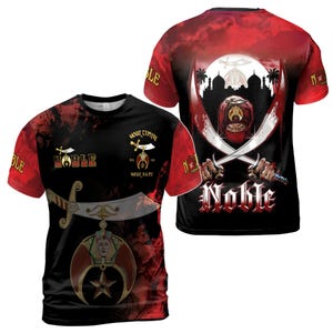 Customized Grunge Noble Shriners Dark Moon Men&#39;s T-shirt S-5XL