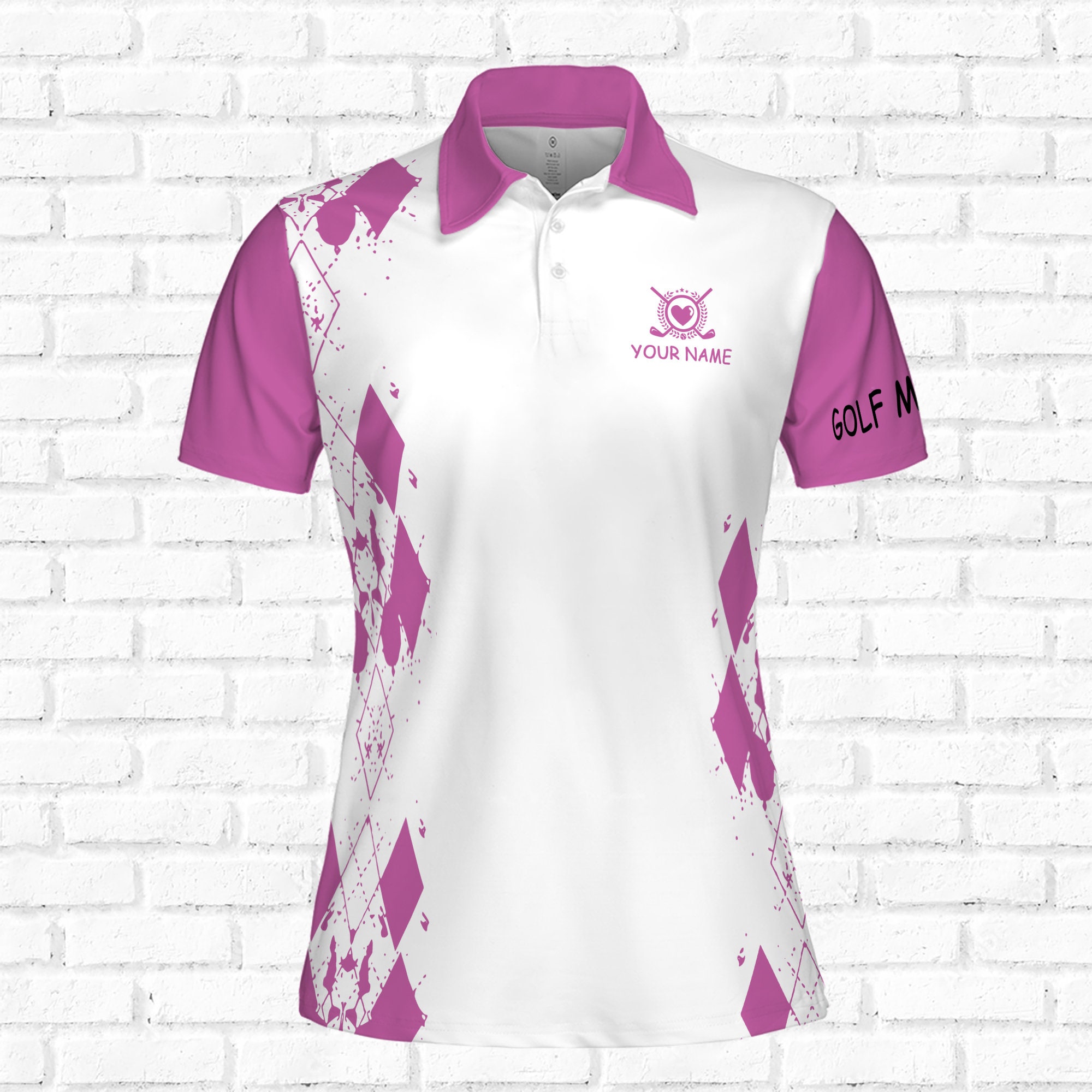 Personalize Never Underestimate An Old Woman With A Golf Club Women Polo Shirt