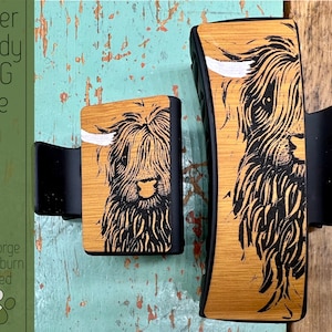 Highland Cow Hair Clip SVG File for Laser Cutters, Large and Small Claw Hair Clip Design for Laser, Glowforge SVG File