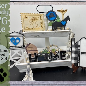 SVG File Maryland Tiered Tray Set, My Home State Laser Cut File, Maryland SVG Glowforge Project Idea, Tiered Tray Home Decor