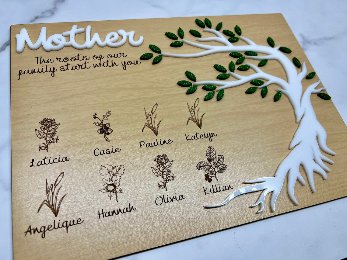 Mother Sign Celtic Birth Tree SVG File for Laser Cutters, Glowforge ...