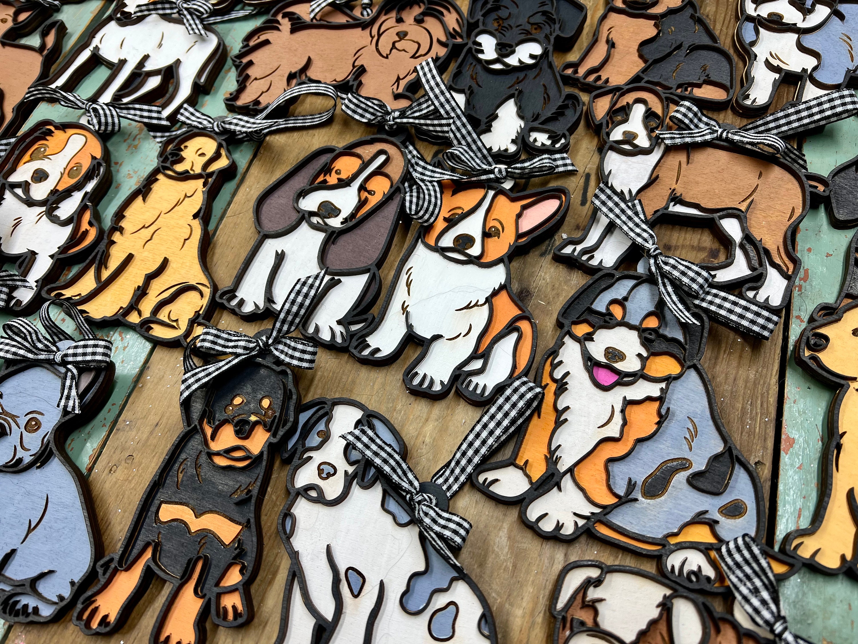 30 Dog Ornament Bundle SVG File for Laser Cutters, Bundle of 30 ...