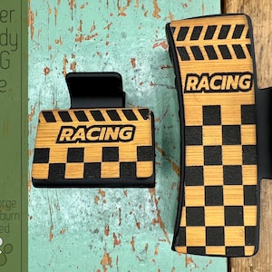 Racing Haarspange SVG Datei für Laser Cutter, große und kleine Klaue Haarspange Design für Laser, Glowforge SVG Datei