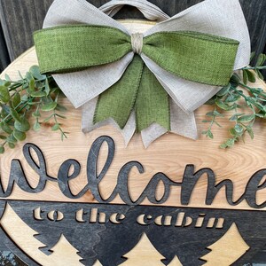 SVG File Welcome to the Cabin Door or Porch Sign, Cabin Woodland SVG File for Laser Cutters, Glowforge Project Idea, Door Hanger SVG File image 7