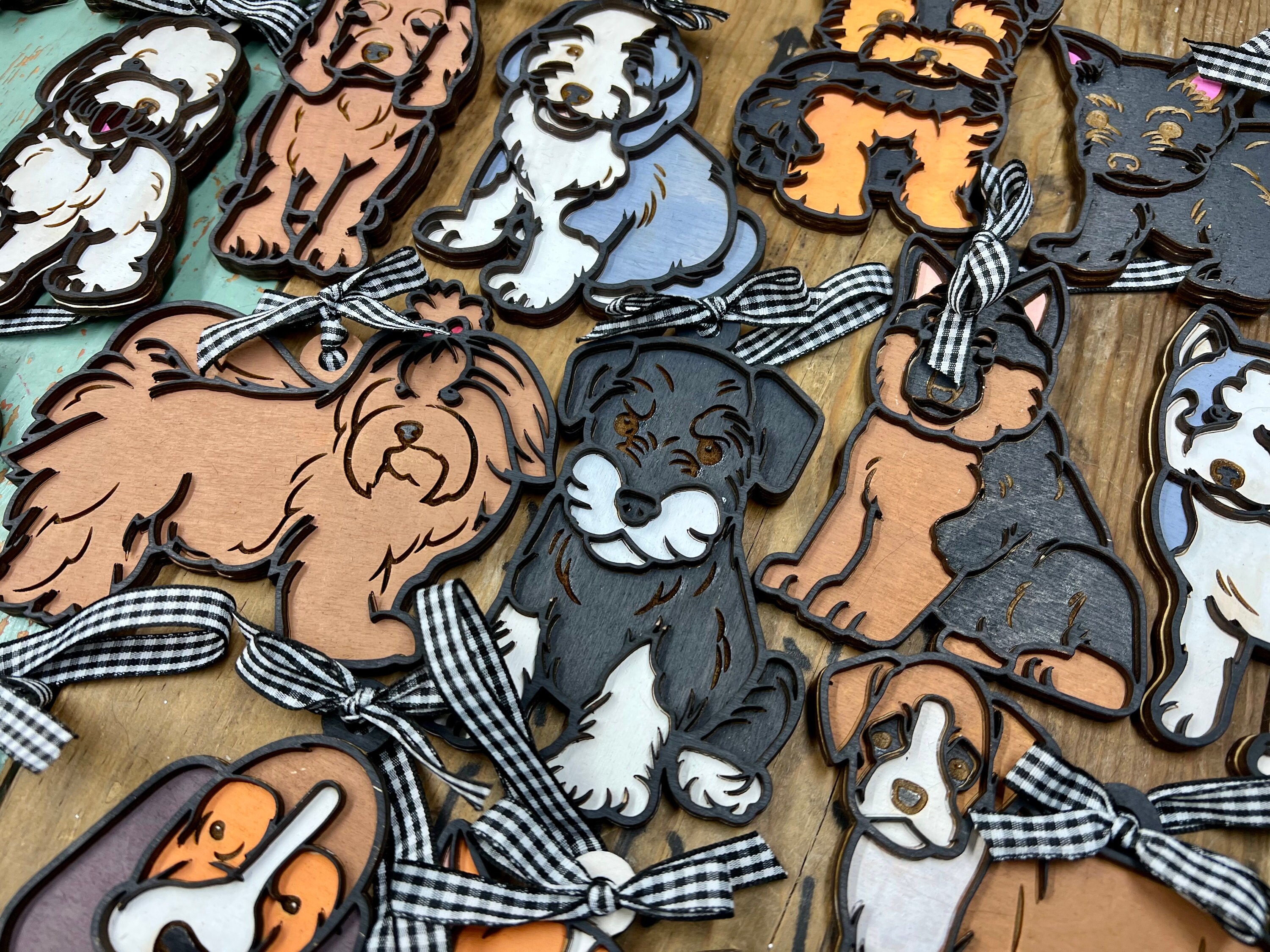 30 Dog Ornament Bundle SVG File for Laser Cutters, Bundle of 30 ...