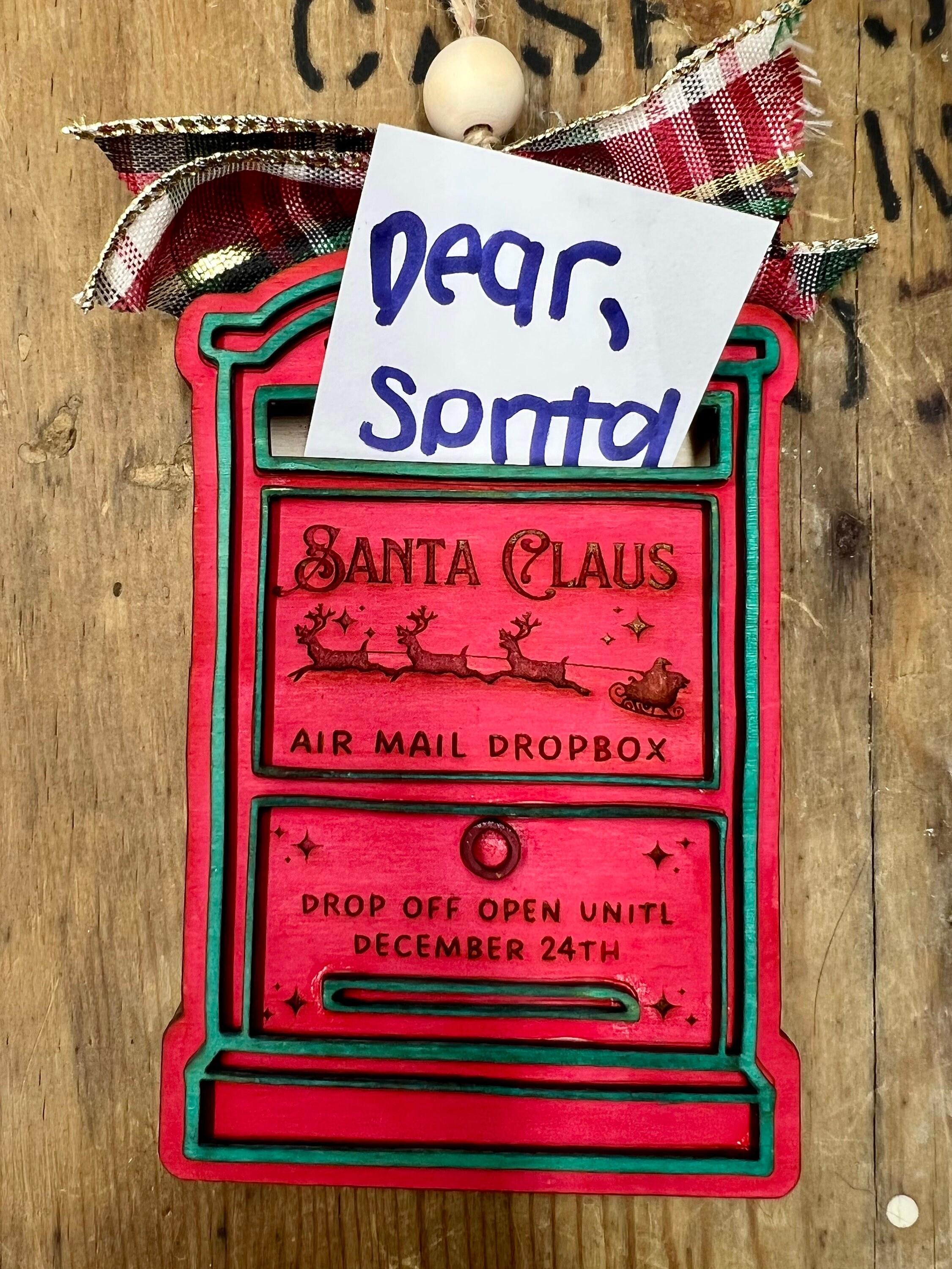 Santa's Mailbox Ornament SVG File for Laser Cutters, Functional ...