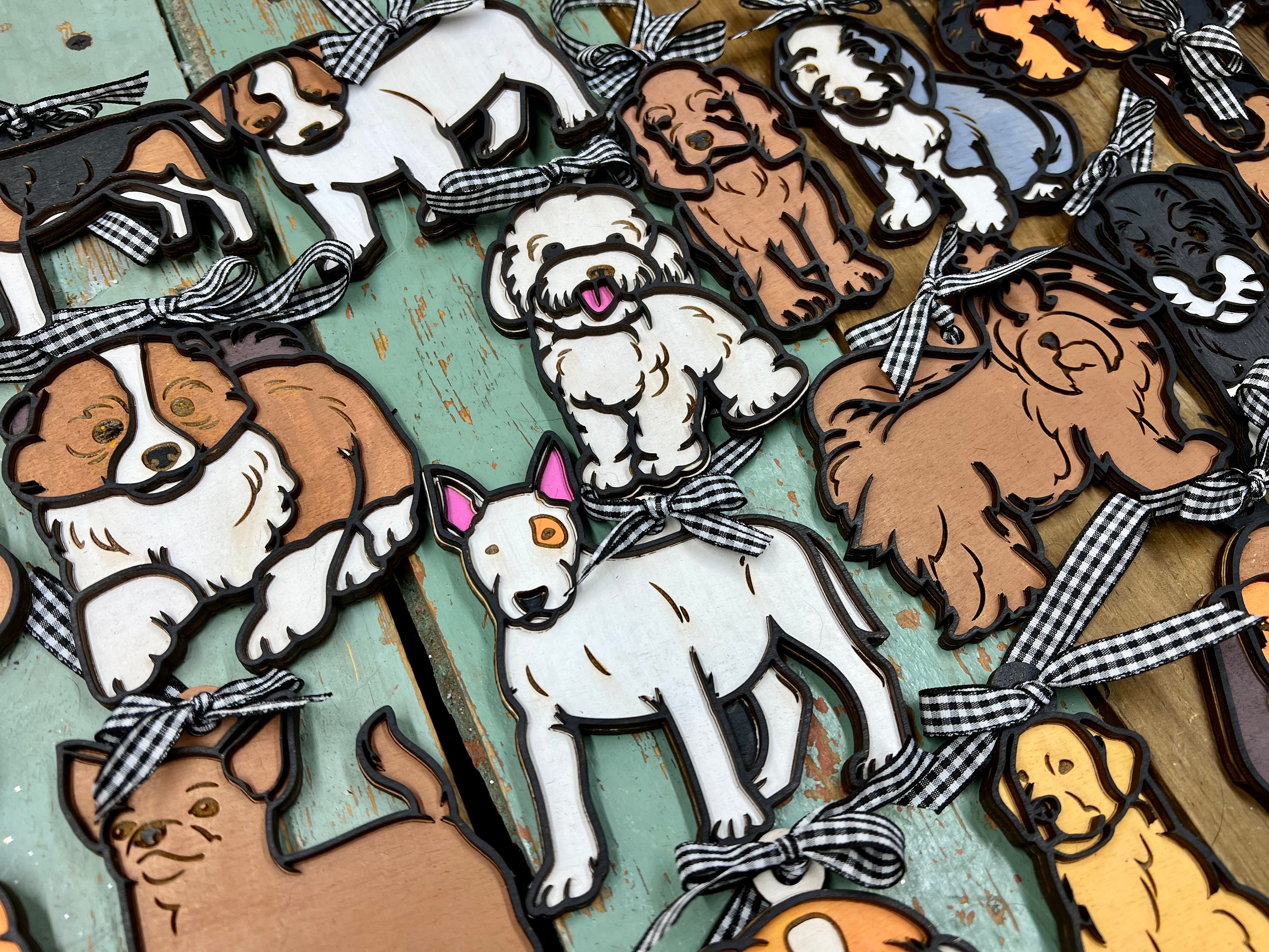 30 Dog Ornament Bundle SVG File for Laser Cutters, Bundle of 30 ...