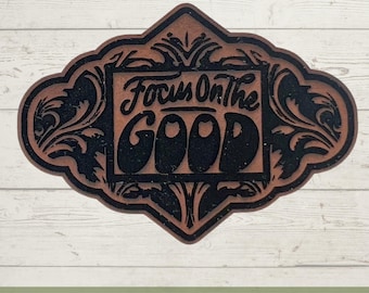 Tooled Leather SVG File Laser, Engrave File for Hat Patch and Outlined to Cut Your Own Patch Design for Laser Cutter Glowforge X-Tool