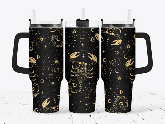 Scorpio Zodiac Tumbler Wrap 40oz SVG File Laser, Engrave File for
