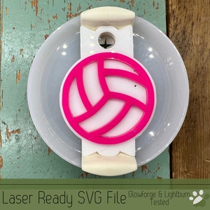 Stanley Tumbler Volleyball 20/ 30/ 40 oz SVG File for Laser Cutters, Tumbler Topper Design for Laser, Glowforge SVG File