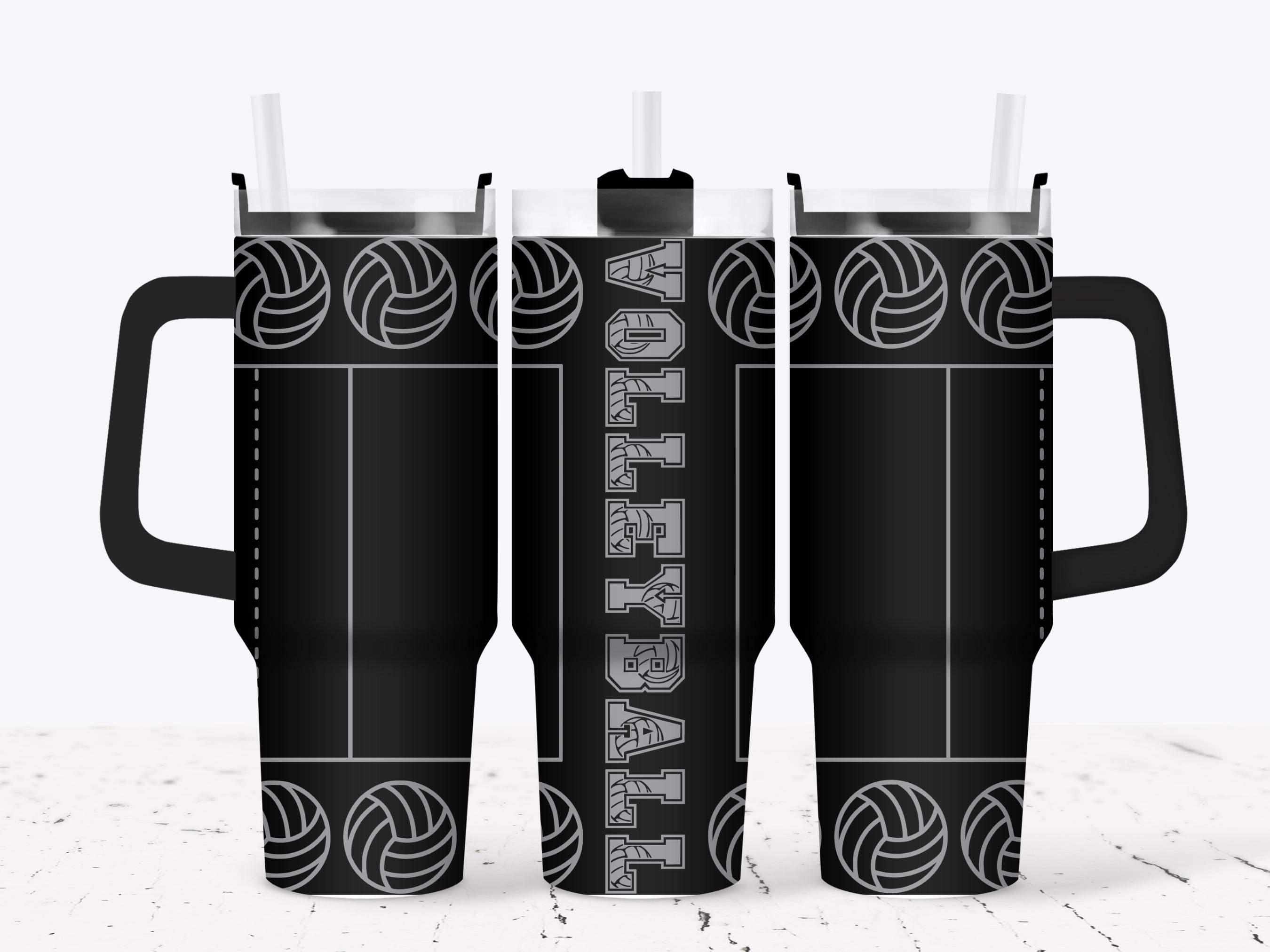 Volleyball Tumbler Wrap 40oz SVG File Laser, Engrave File for 40