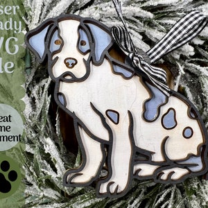 Great Dane Ornament SVG File for Laser Cutters, Dog Glowforge Ready Ornament, Christmas Ornament Adorable Puppy Dog