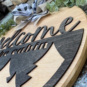 SVG File Welcome to the Cabin Door or Porch Sign, Cabin Woodland SVG File for Laser Cutters, Glowforge Project Idea, Door Hanger SVG File image 4