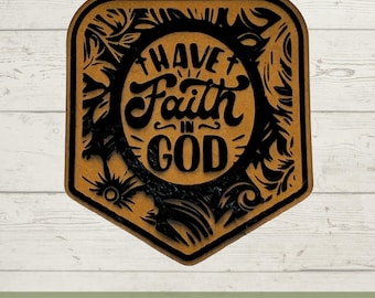 Tooled Leather SVG File Laser, Engrave File for Hat Patch and Outlined to Cut Your Own Patch Design for Laser Cutter Glowforge X-Tool