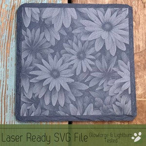 Bloemen 3D-afbeelding Bloemen Geweldig voor Coaster Sets, 3D Illusion Image PNG Laser File, Laser Ready 3D Gravure