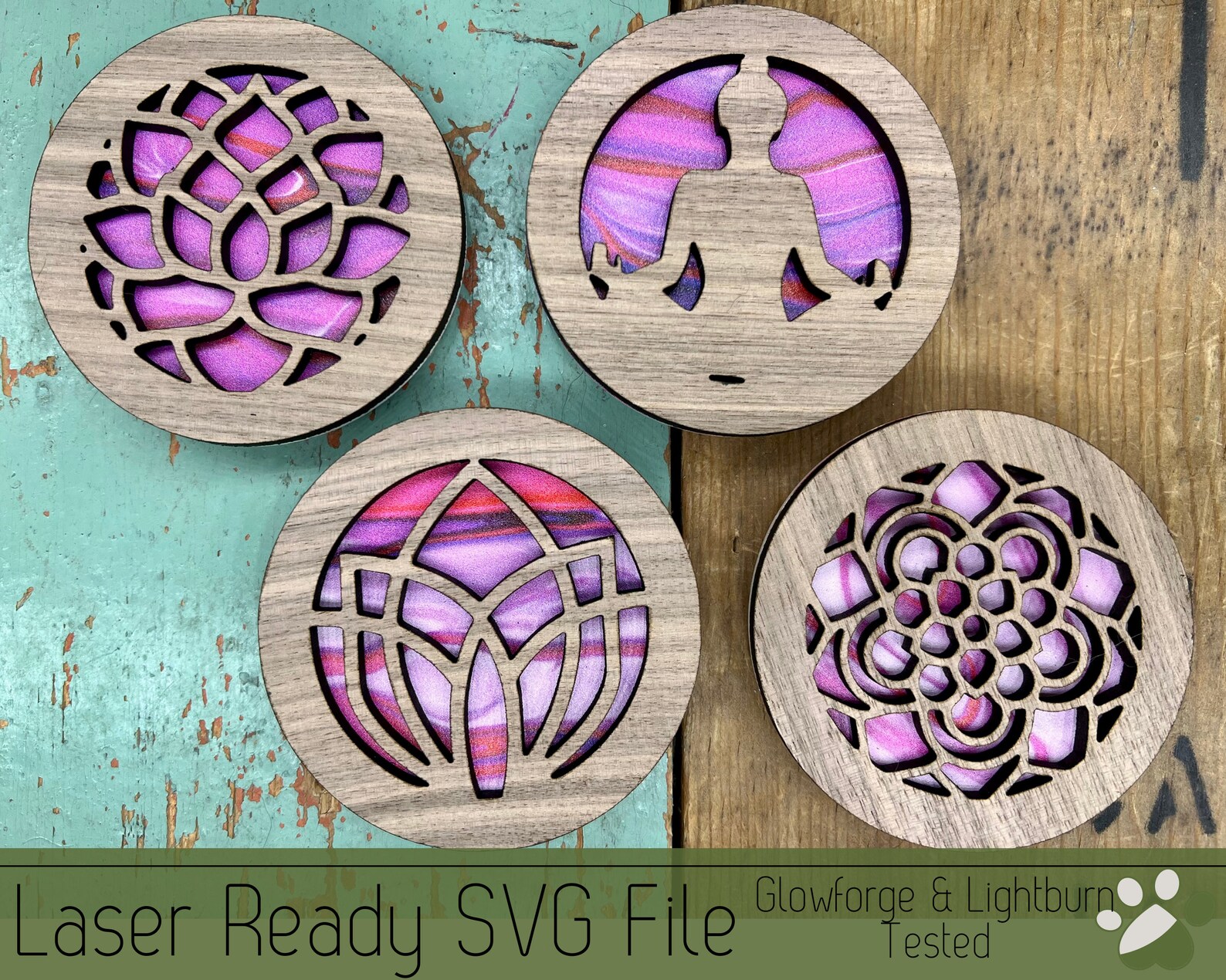 Diffusser Svg 4 Zen Car Vent Clip Diffuser Design Bundle SVG File, Includes Backer to ...