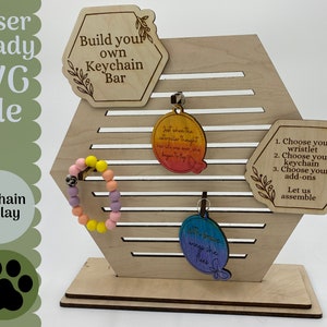 Keychain Display SVG file for Glowforge and Laser Cutters, Craft and Vendor Show Display for Keychains, SVG File for Craft Display