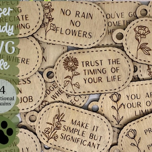 Keychain Bundle SVG file for Glowforge and Laser Cutters, 24 Inspirational Keychain SVG Files, Scrap Project Glowforge Idea Inspiring