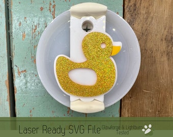 Stanley Tumbler Rubber Duck 20/ 30/ 40 oz SVG File for Laser Cutters, Tumbler Topper Design for Laser, Glowforge SVG File