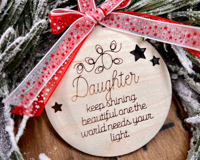 Daughter Christmas Ornament SVG File for Laser Cutters Etsy