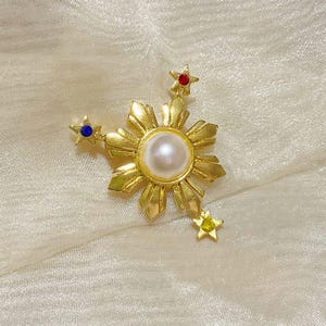 Philippine Sun and Star Pearl Brooch