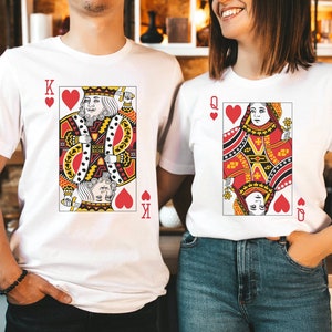 King and Queen Shirt, Couple Shirts, King of Spades and Queen of Hearts Shirt, Couple Outfit, His and Hers,Wedding shirt,Anniversary gift