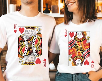 King and Queen Shirt, Couple Shirts, King of Spades and Queen of Hearts Shirt, Couple Outfit, His and Hers,Wedding shirt,Anniversary gift