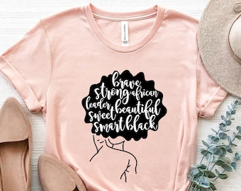 Afro Woman Shirt: Blessing Black Women, Africa Map Tee