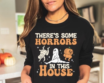 Funny Halloween Sweatshirt: Spooky Horrors Retro Tee