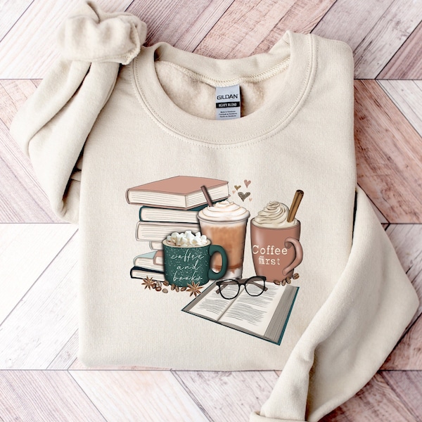 Coffee Books and Rain T-Shirt for Reading Drinking Watching