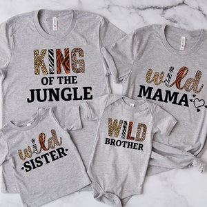 Wild Birthday matching Shirt, Wild Dad Birthday Shirt, Family Safari Shirt, Matching Wild Shirts, kids Birthday Shirt, Girl,sister  Wild Mom