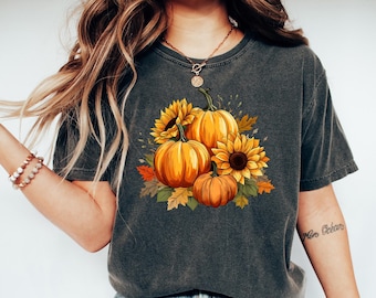 Fall Pumpkin Shirt: Women's Thanksgiving Tee, Autumn Vibes