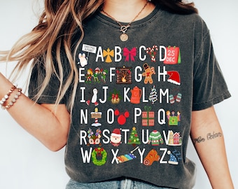 Christmas Alphabet Teacher T-Shirt: Santa's Favorite Educator