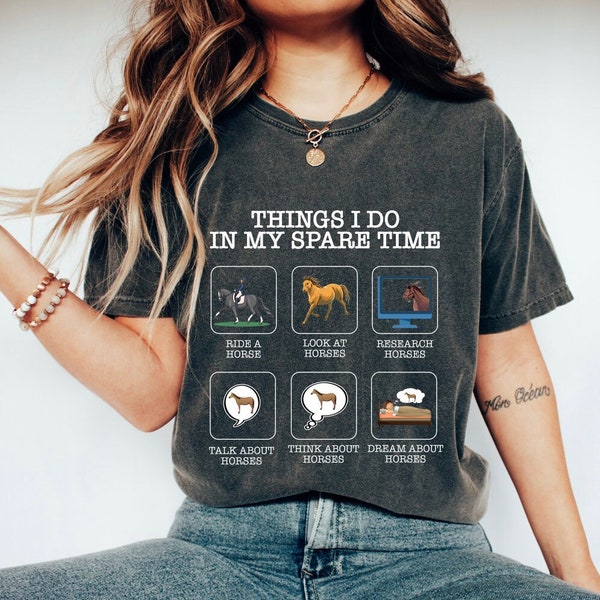 Things I Do In My Spare Time Shirt, Horse Shirt, Jockey Shirt, Horse Lover Shirt, Riding Horse Shirt, Jockey Gift, Gift For Horse Lover