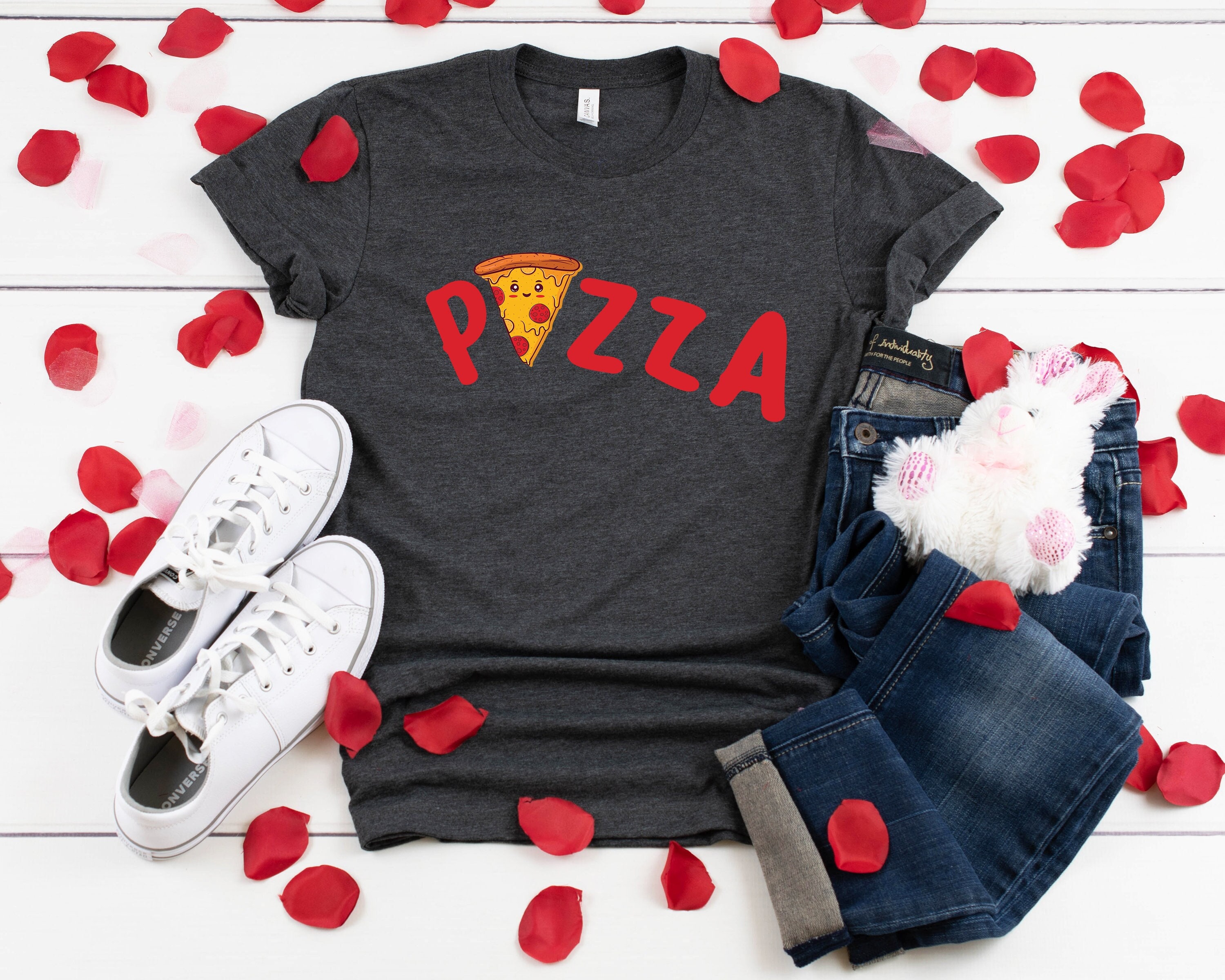  Womens Pizza Print Short Sleeve Oversized T Shirt Graphic Tee  Casual Loose Tops Vintage Summer Tops Teen Girl Clothes : ביגוד, נעליים  ותכשיטים