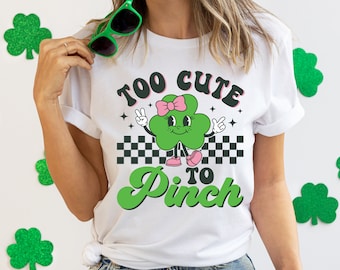 Cute to Pinch Shamrocks shirt,Lucky Sweatshirt,Kids St.Patrick's Day Shirt,Shamrock Shirt,Saint Paddy's day T-shirt,Shamrock Name Kids shirt